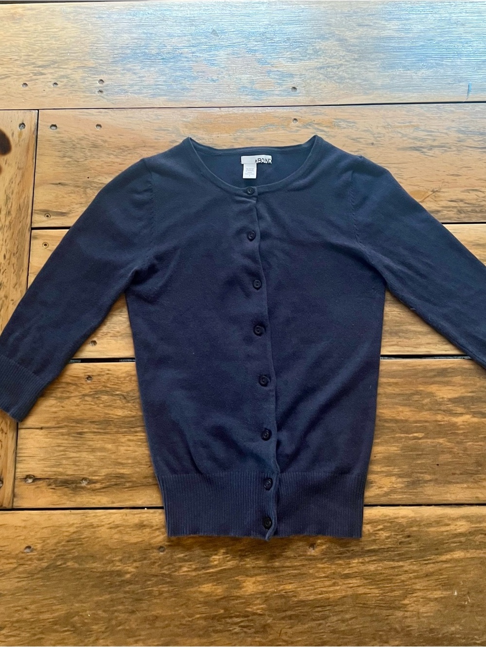 Abound Navy Button-Front Crewneck Cardigan 20  X 13